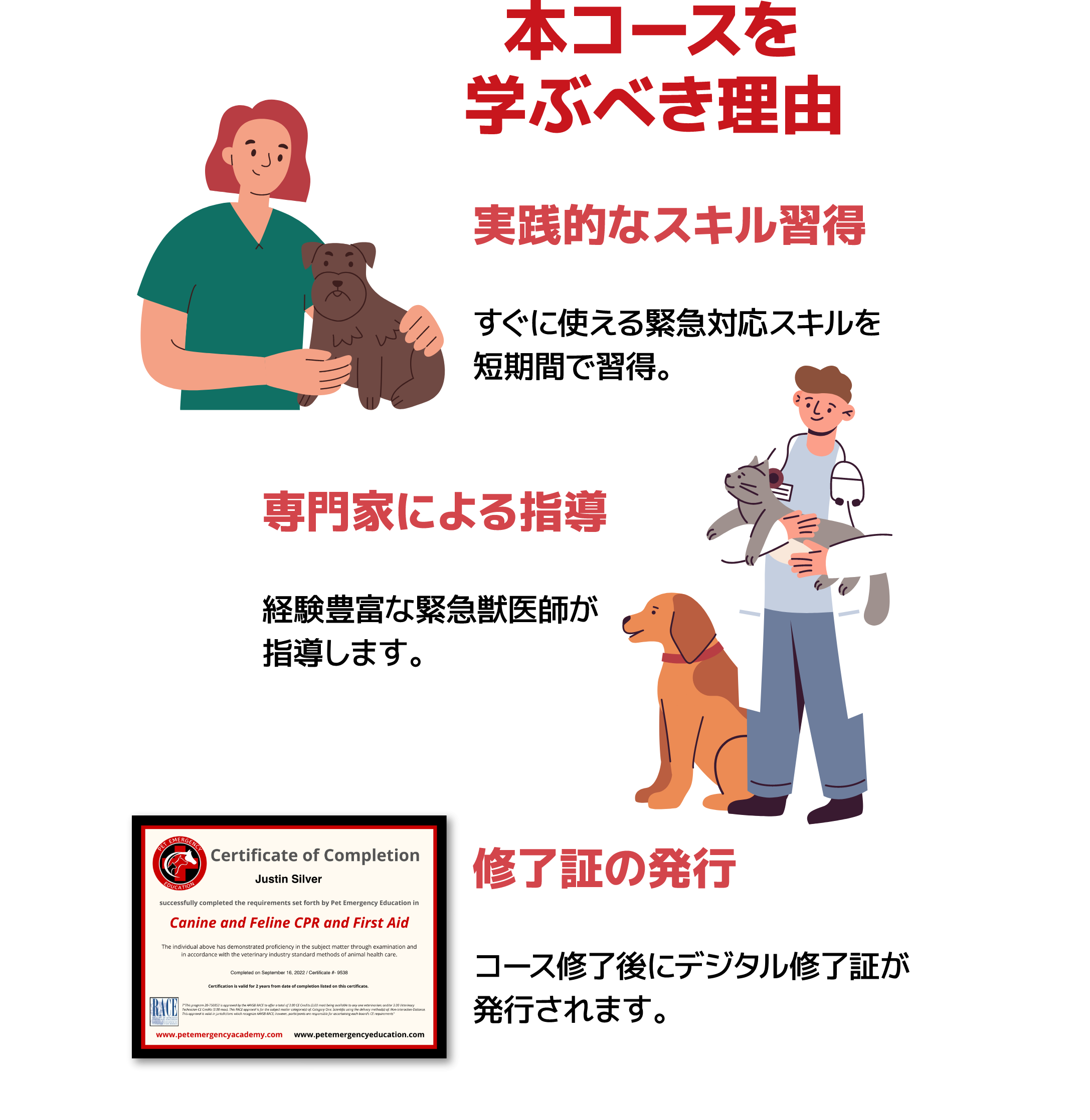 PET EMERGENCY EDUCATION ペットのための救命スキル認定